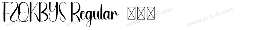 FZQKBYS Regular字体转换